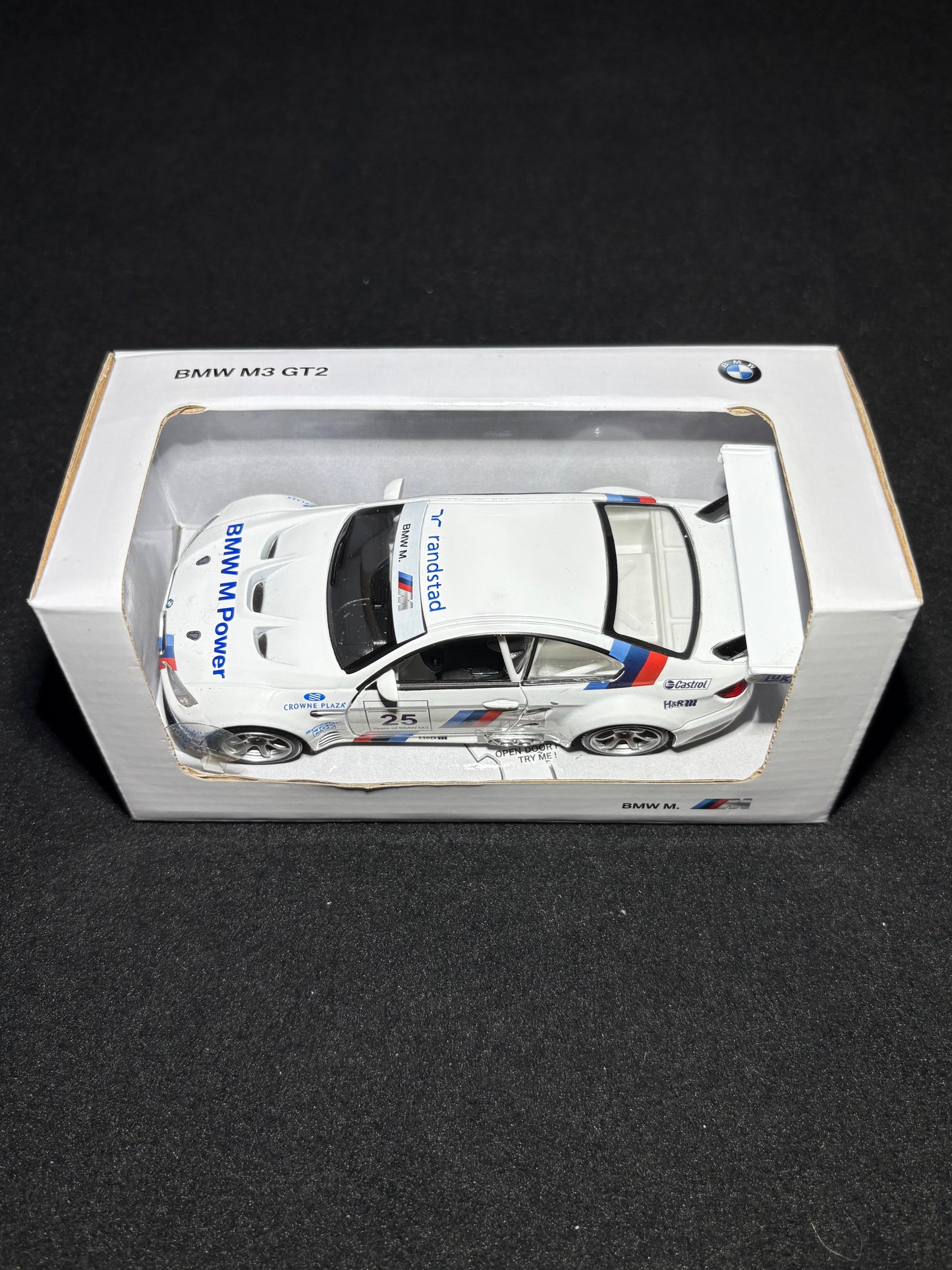 1:32 BMW M3 GT2 — 25th Anniversary Pull-Back Car