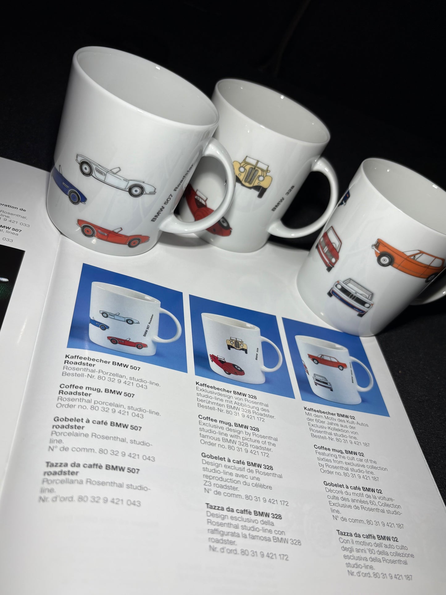 BMW Rosenthal Coffee Mugs (Set of 3)