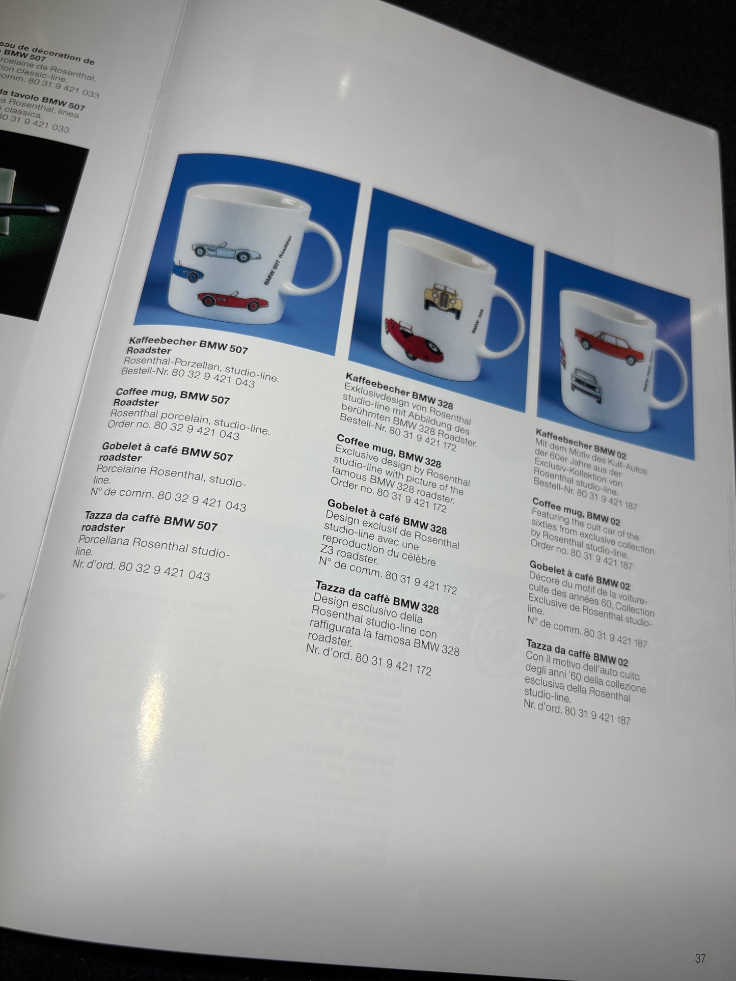 BMW Rosenthal Coffee Mugs (Set of 3)
